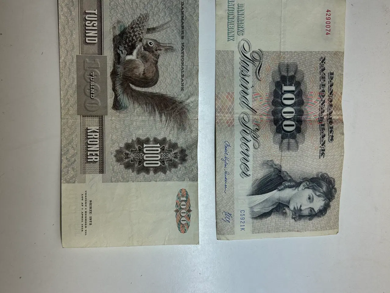 Billede 2 - 1000kr seddel med egeren 