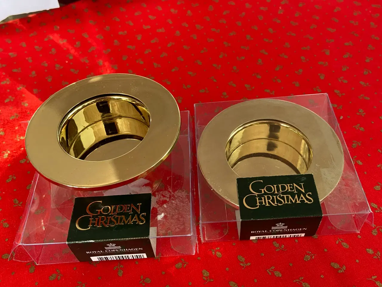 Billede 2 - Fyrfadsstager Golden Christmas