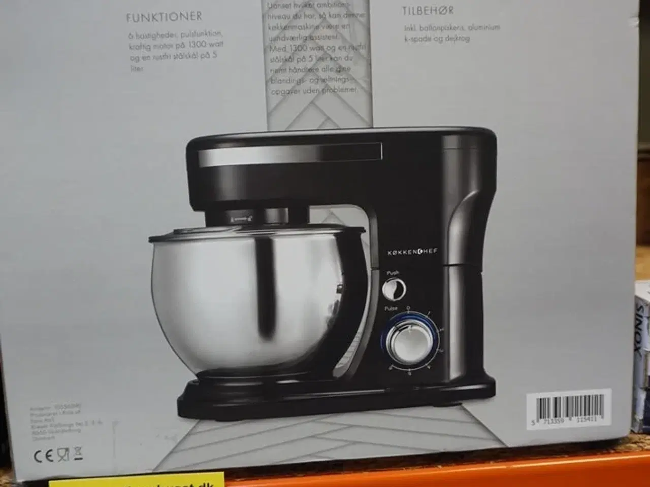 Billede 2 - Køkkenchef køkkenmaskine 5 liter 1300W sort