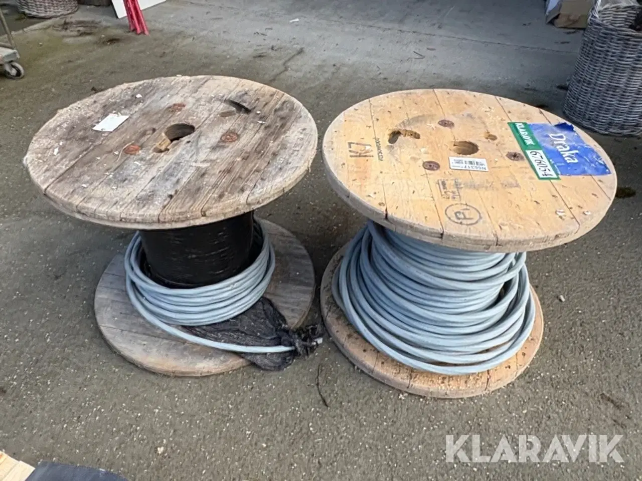 Billede 3 - Kabeltrommel med kabel Draka 2 styk.