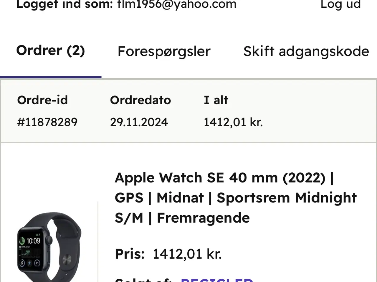 Billede 4 - Apple Watch SE 2022, fejlkøb