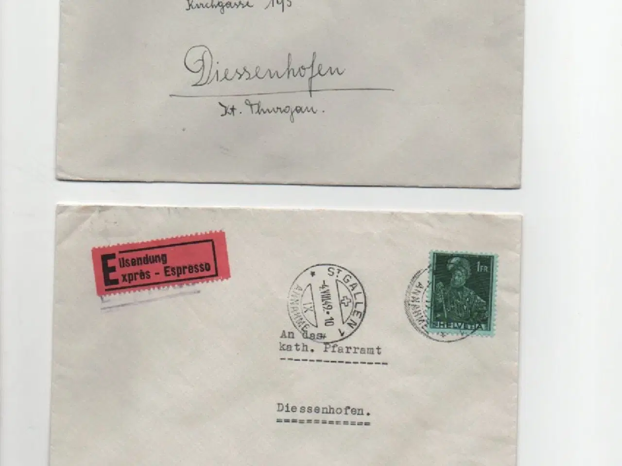 Billede 7 - Helvetia-Schweiz lot med konvolutter