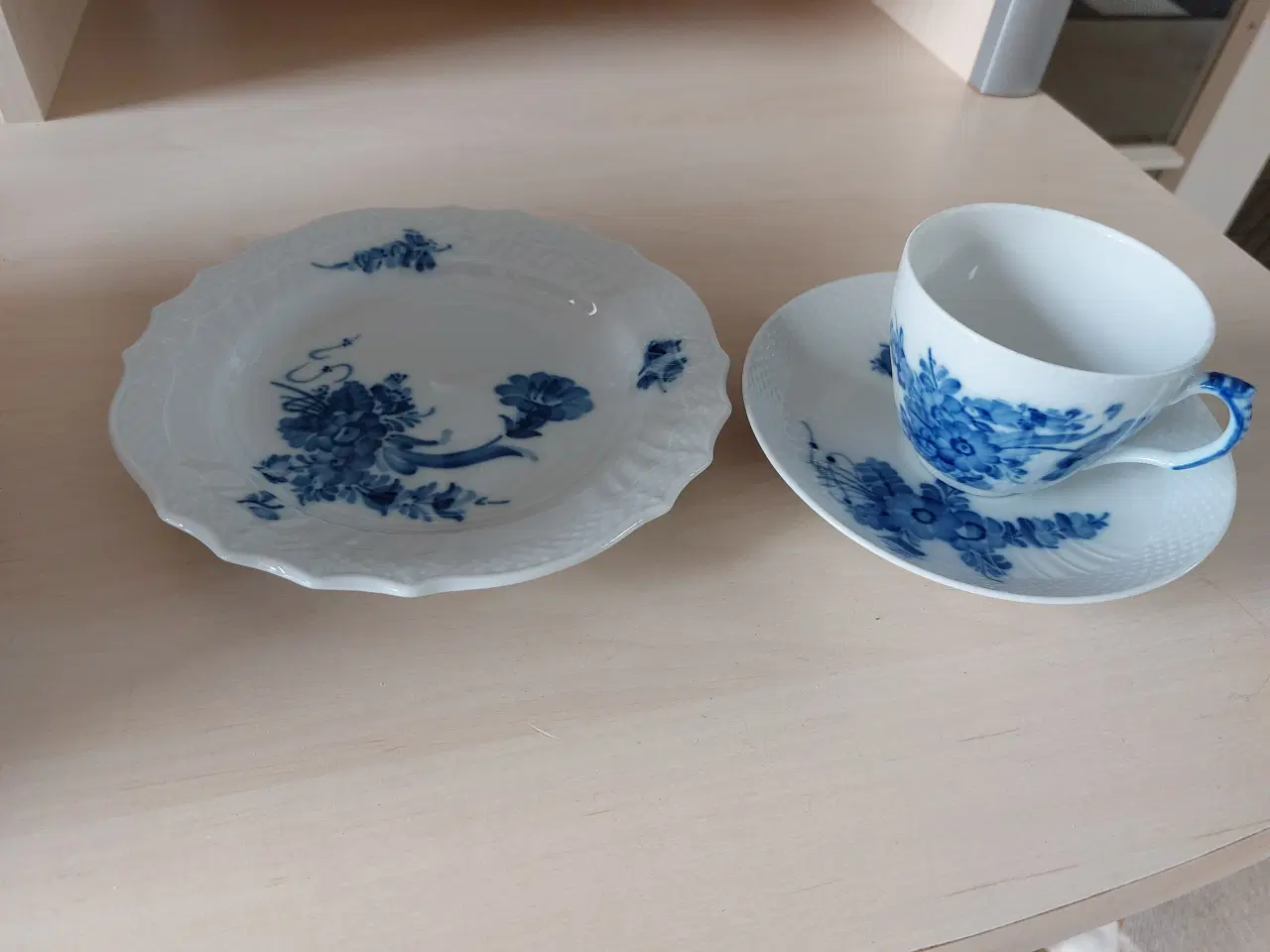 Billede 2 - Royal Copenhagen kaffestel - Blå blomst