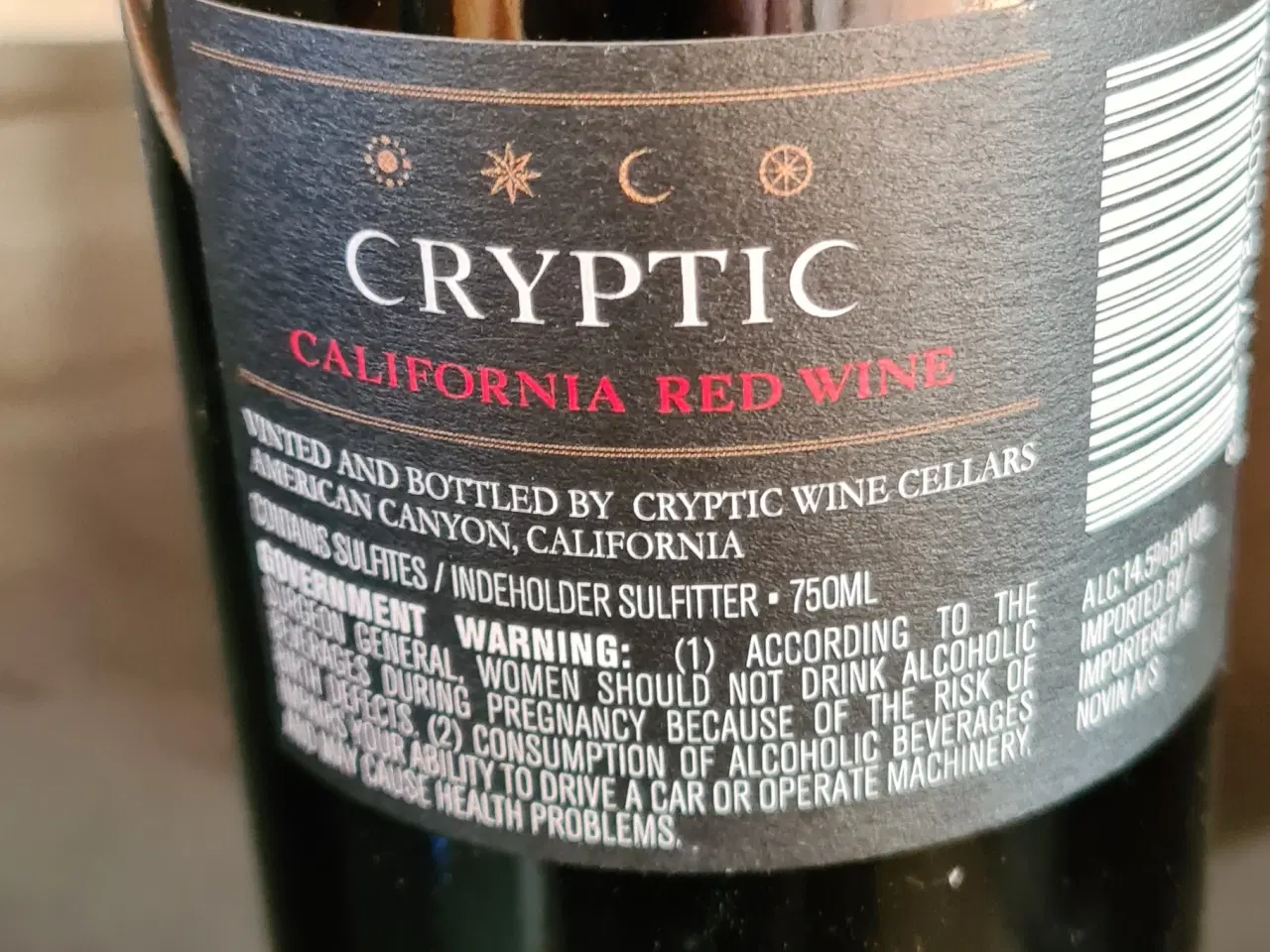 Billede 2 - Cryptic 2018, Purple Wines, Californien