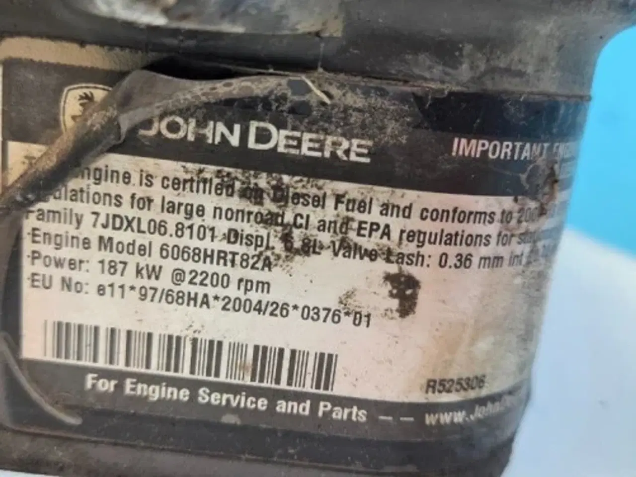 Billede 7 - John Deere  6068   Dæksel   DZ107828