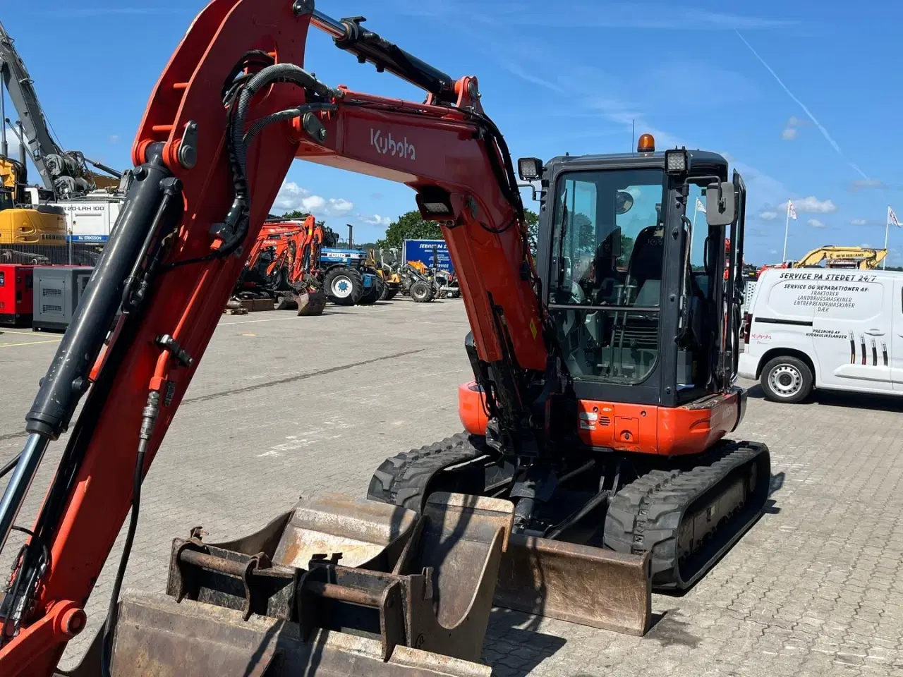 Billede 6 - Kubota KX057-4 hydraulisk Hydrema fæste Kipbar planerskovl og 2 graveskovle