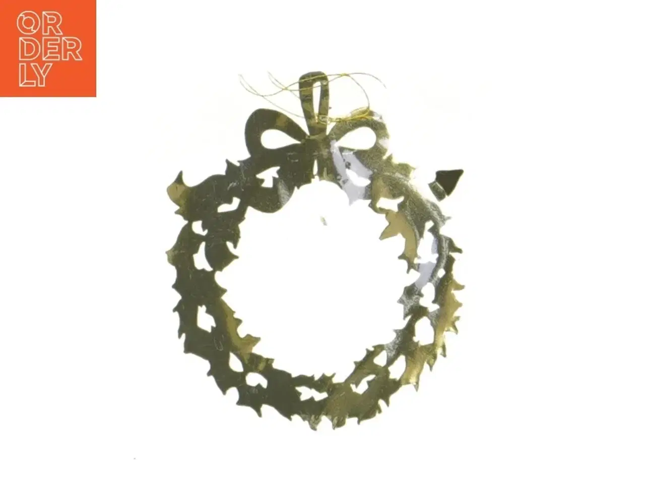 Billede 1 - Guld julekrans dekoration (str. 9 cm)