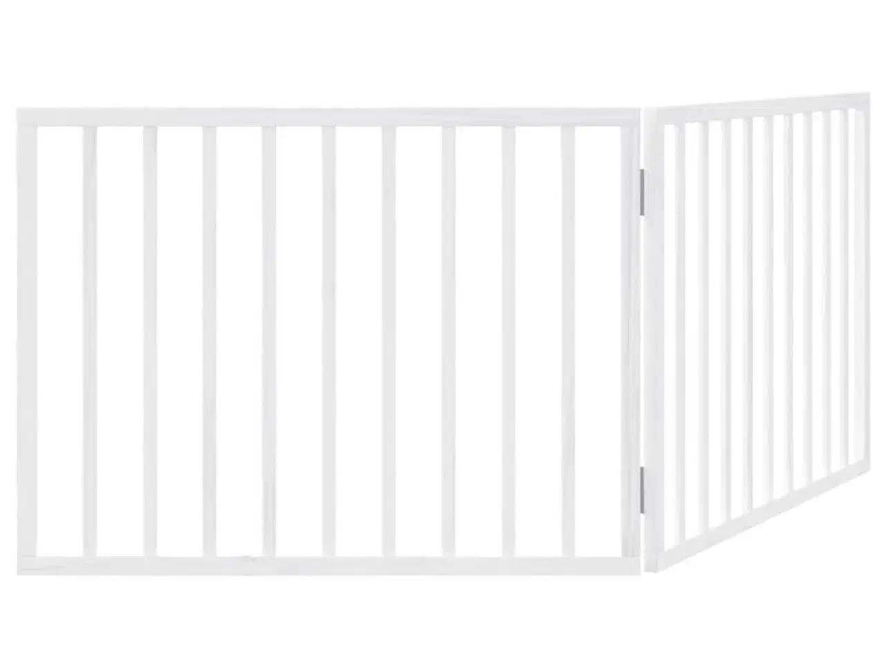 Billede 6 - Hundegitter foldbart 2 paneler hvid 160 cm poppeltræ