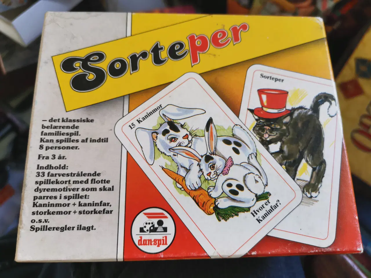 Billede 1 - Gammelt Retro Sorteper Brætspil Sorte Per