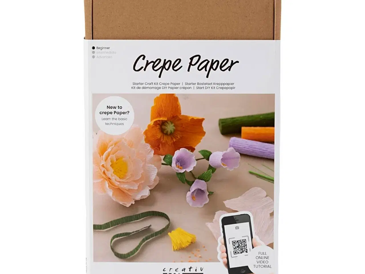 Billede 1 - DIY Kit til Crepepapirsblomster - Ass. Farver