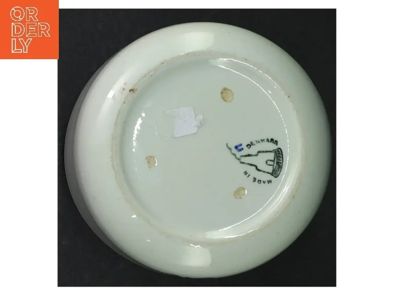 Billede 4 - Keramik Margarine Beholder med Trælåg (str. H 9 cm. ø. 11,5 cm)