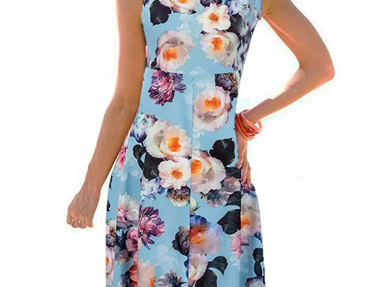 Billede 5 -  kjole - /Blomstrede kjoler,/str: fra L xL til 3XL