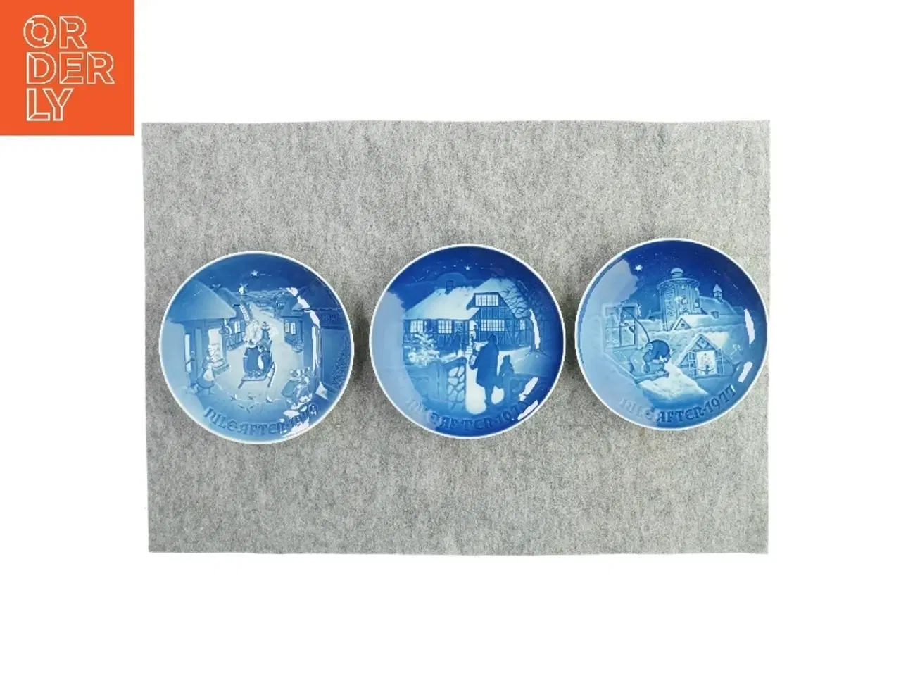 Billede 1 - Tallerkner med mønster (3 stk.) fra BogG (str. Ø:20cm)