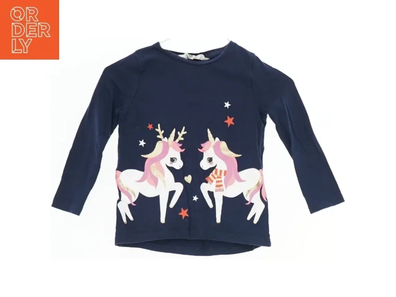 Billede 1 - Bluse med enhjørninger fra H&M (str. 92)