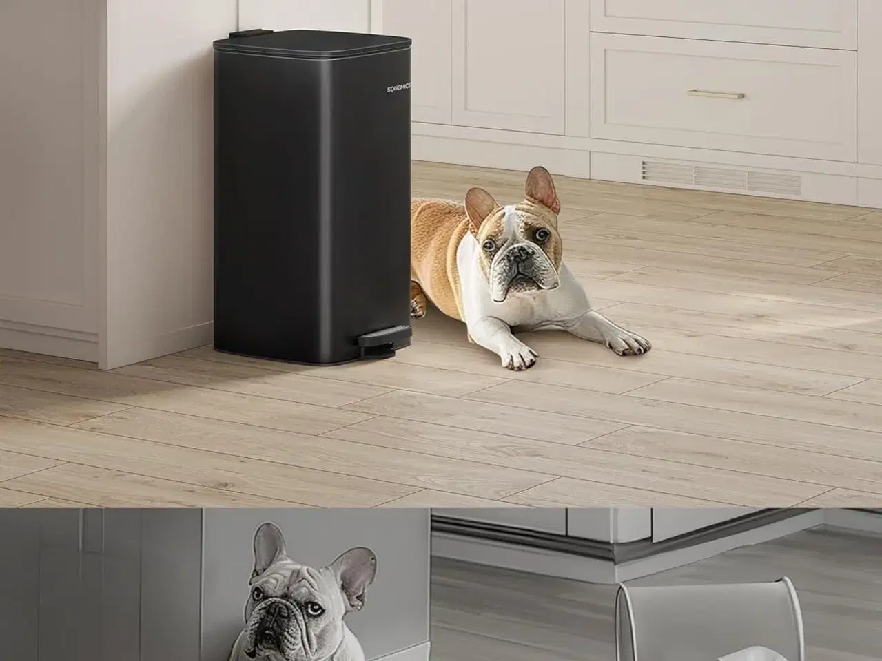 Billede 3 - Skraldespand 30 l køkkenpedalspand med inderspand, soft close, sort (LTB593B02)