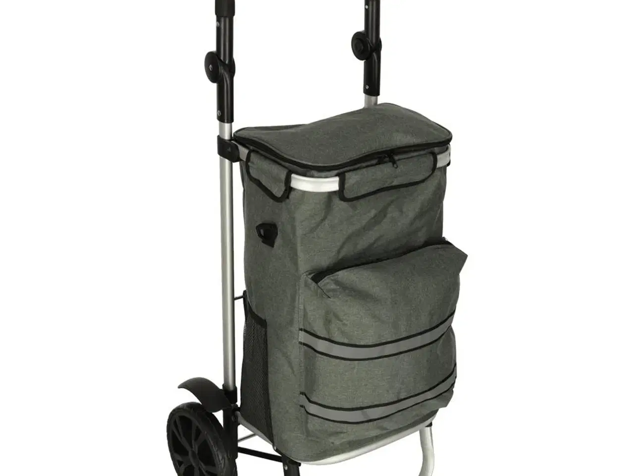 Billede 15 - Indkøbsvogn på hjul med stel 100 cm – grå, 40 l