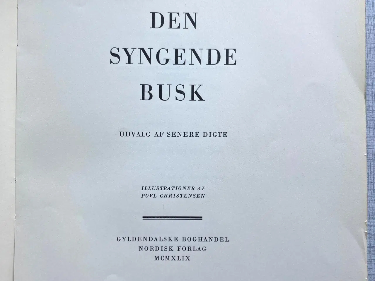 Billede 2 - Digte af Tom Kristensen