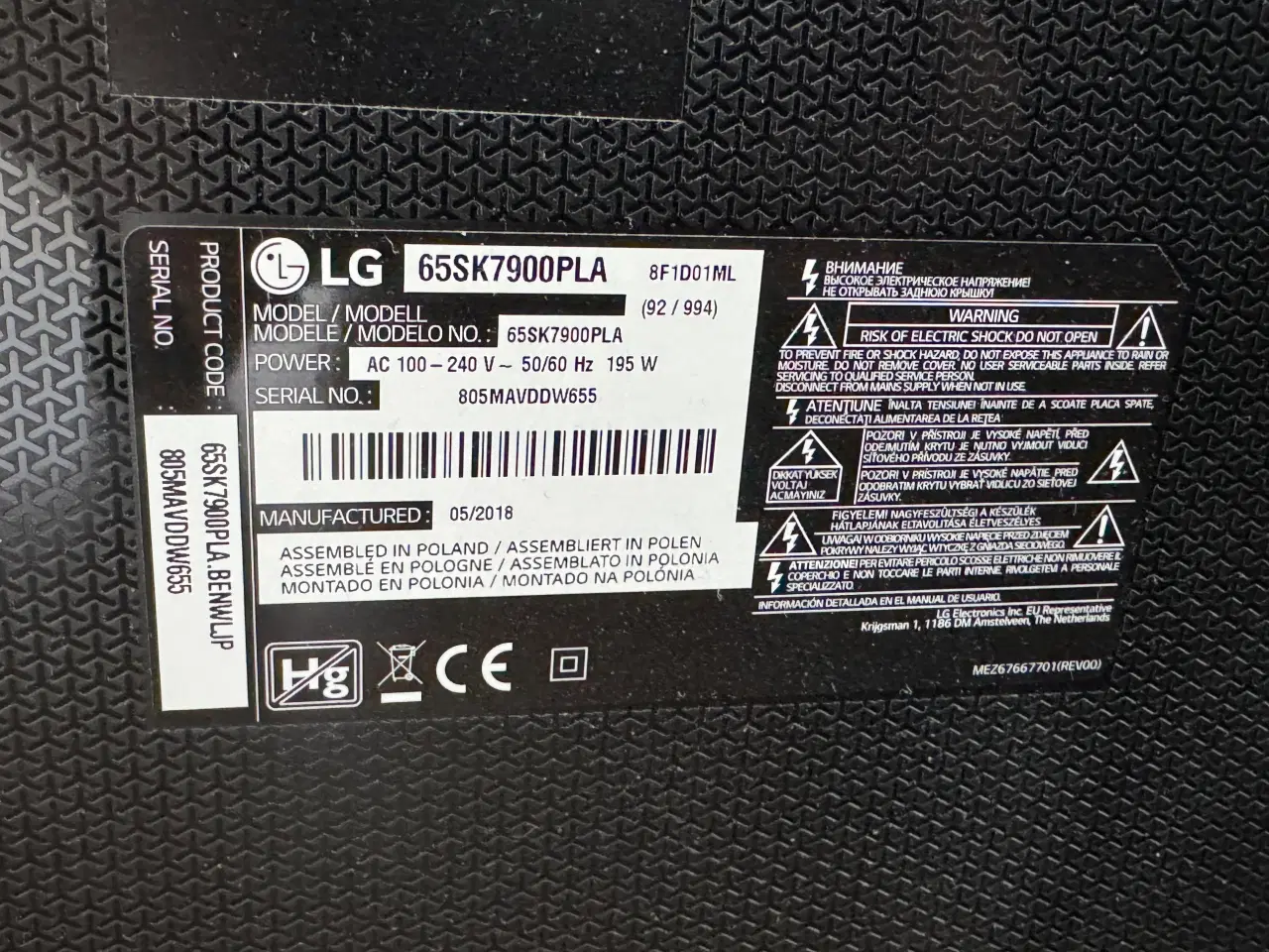 Billede 2 - LG smart TV 65SK7900PLA