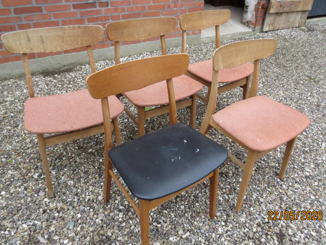 Billede 2 - 5 stk Teak Spisestole Findahl