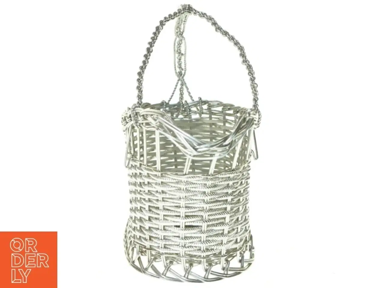 Billede 6 - Fil de fer Metal flet kurv Vinholder Kurv (str. 26 x 10 x 18 cm)