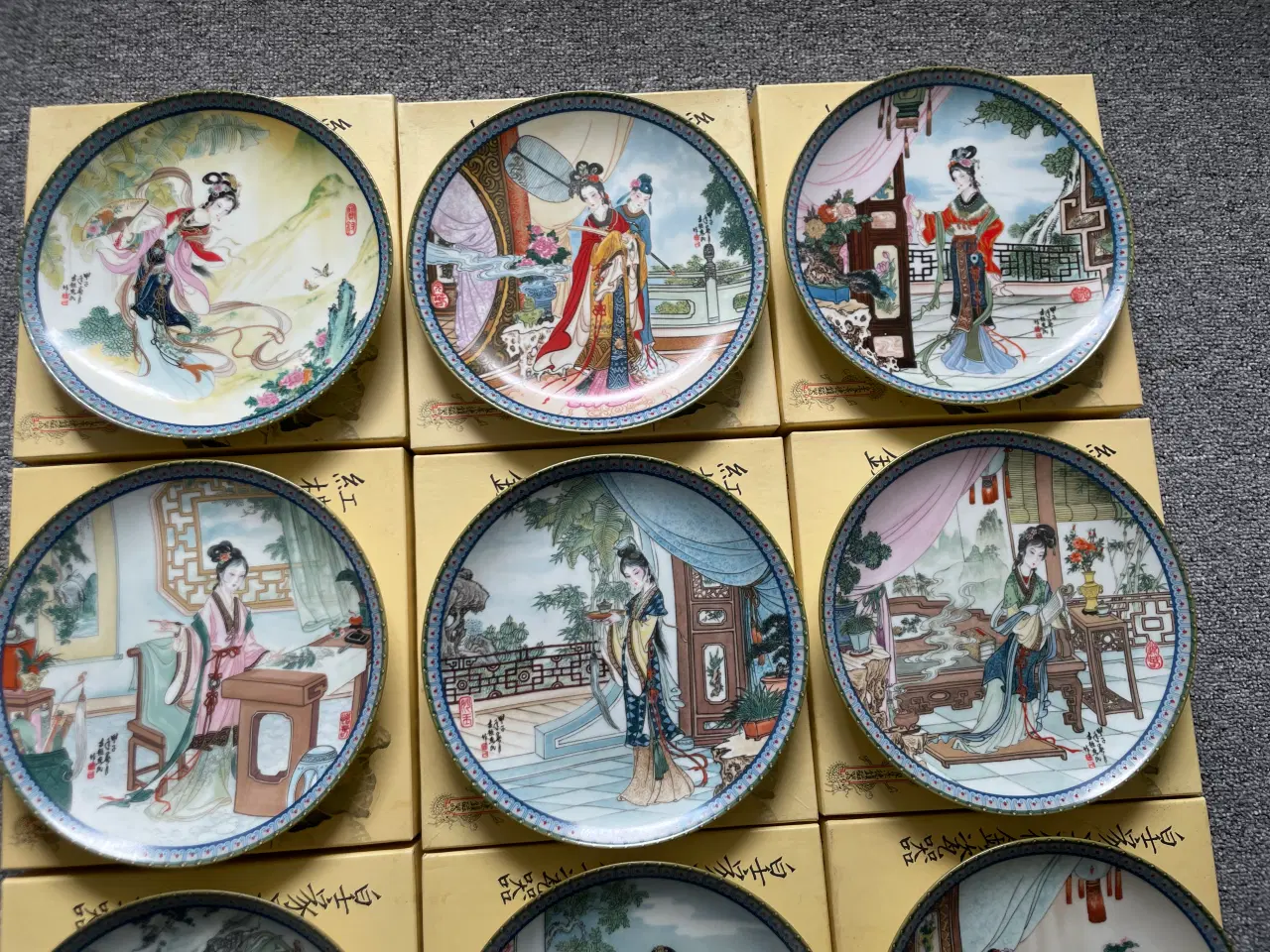 Billede 3 - Kinesiske platter, håndmalet, 12 stk.