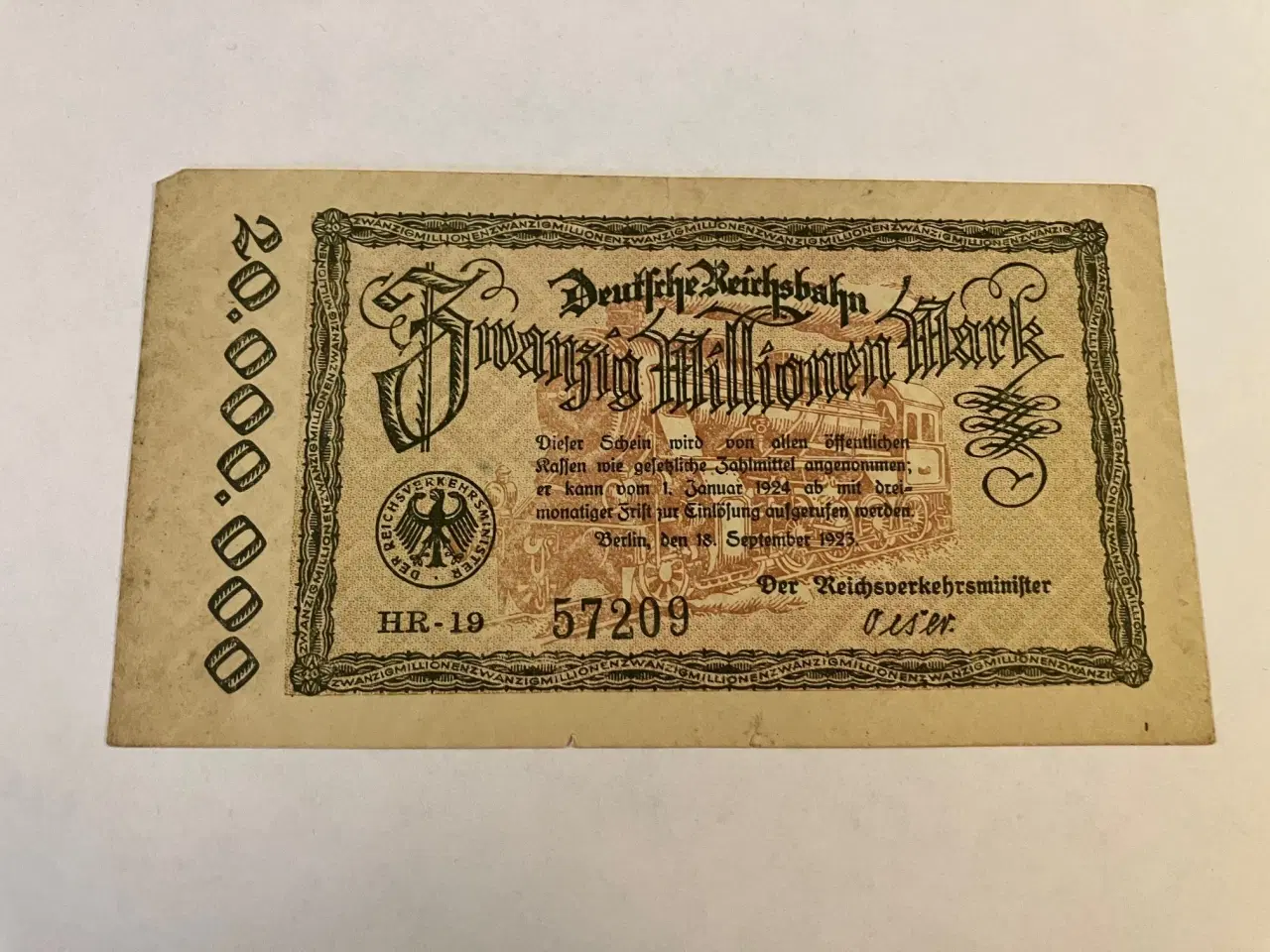 Billede 1 - 20.000.000 Mark 1924 Germany