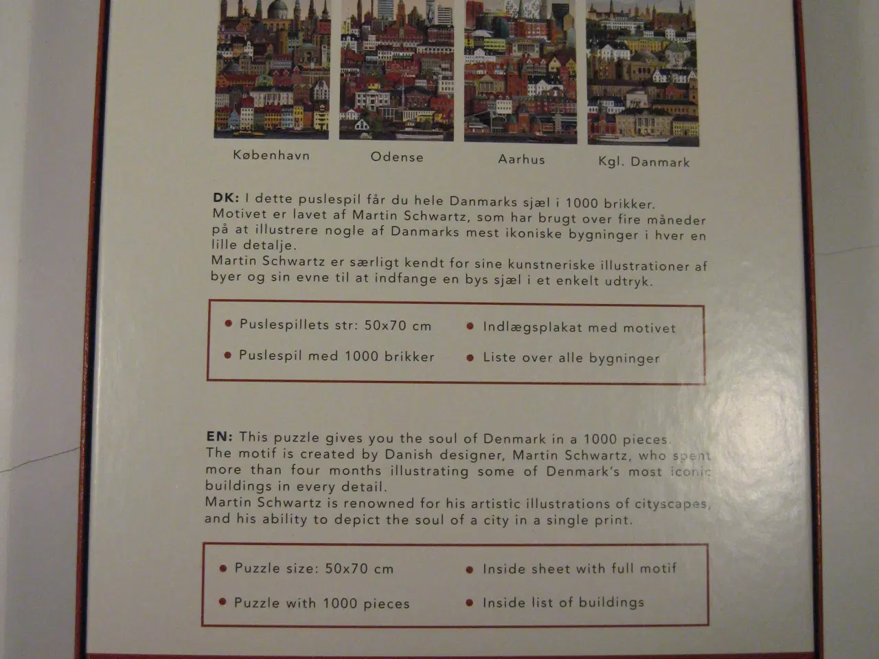 Billede 2 - Puslespil Danmark, 1000 brikker