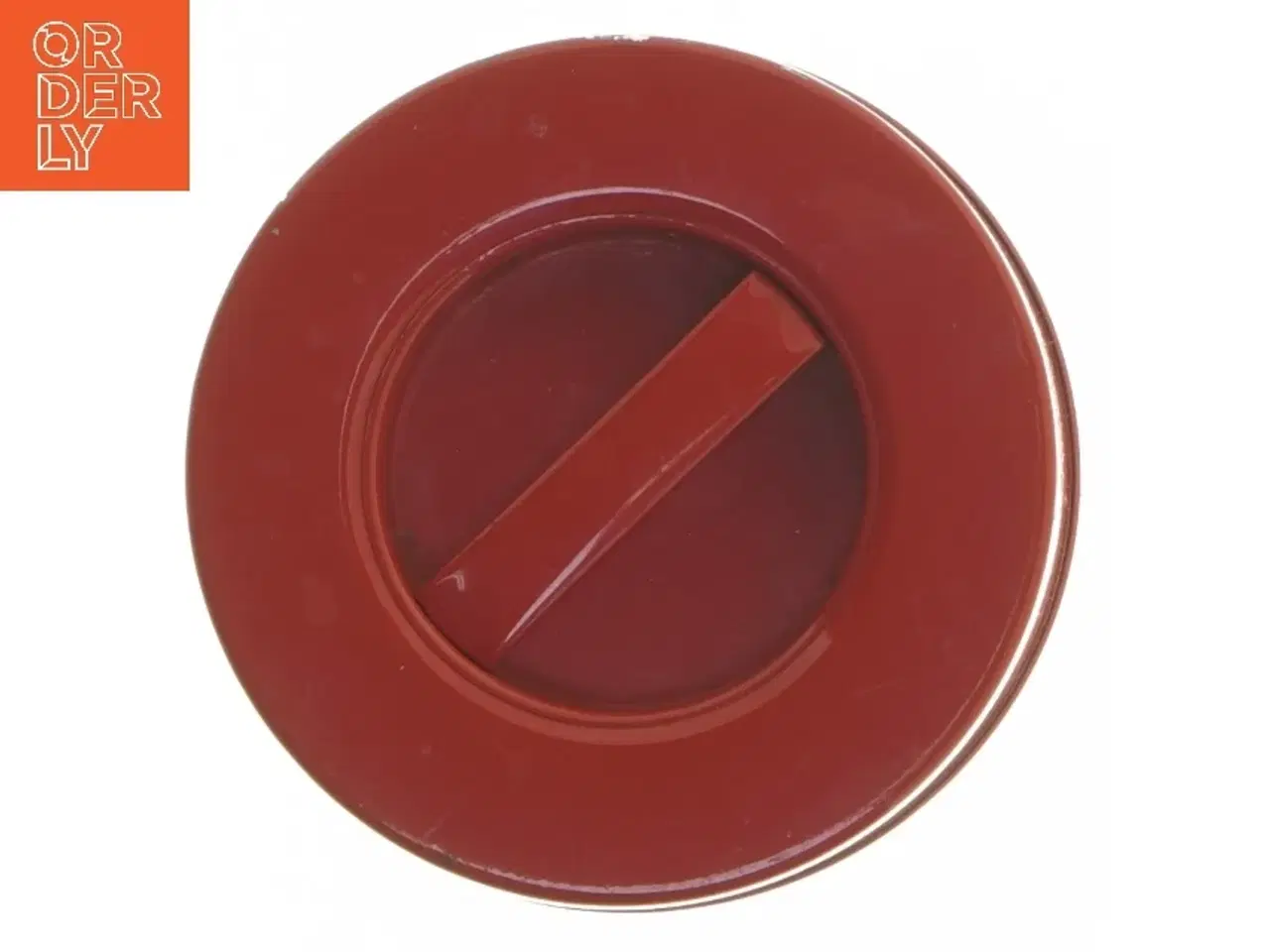 Billede 3 - Magasin Metal Juledåse med Julestjerner(str. Ø 10 cm længde 12 cm)