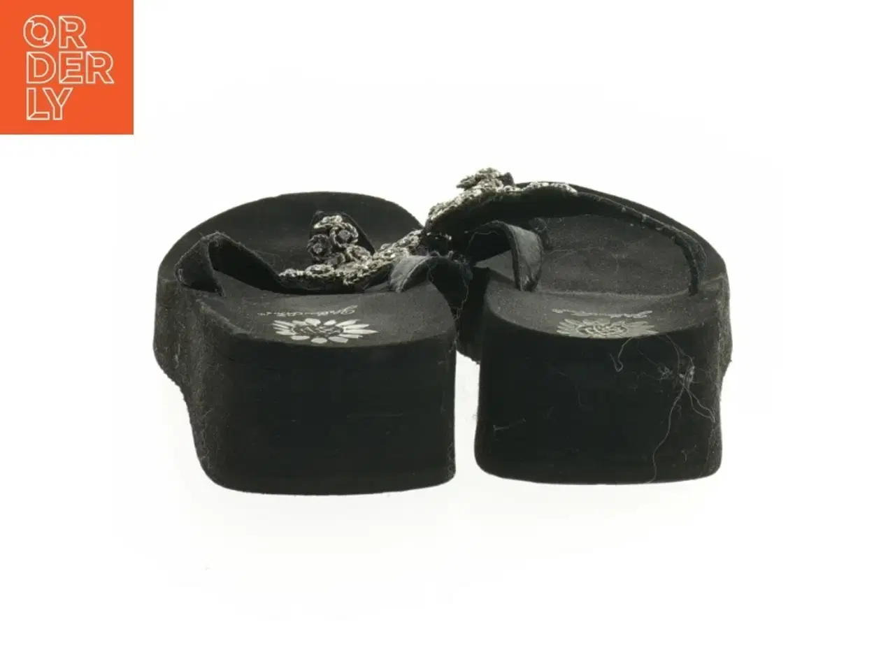 Billede 2 - Sorte platform flip-flops med dekoration fra Yellowbox (str. Længde, 27 cm)