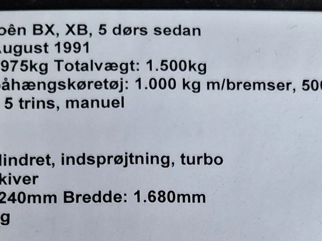 Billede 13 - Citroën BX 1991