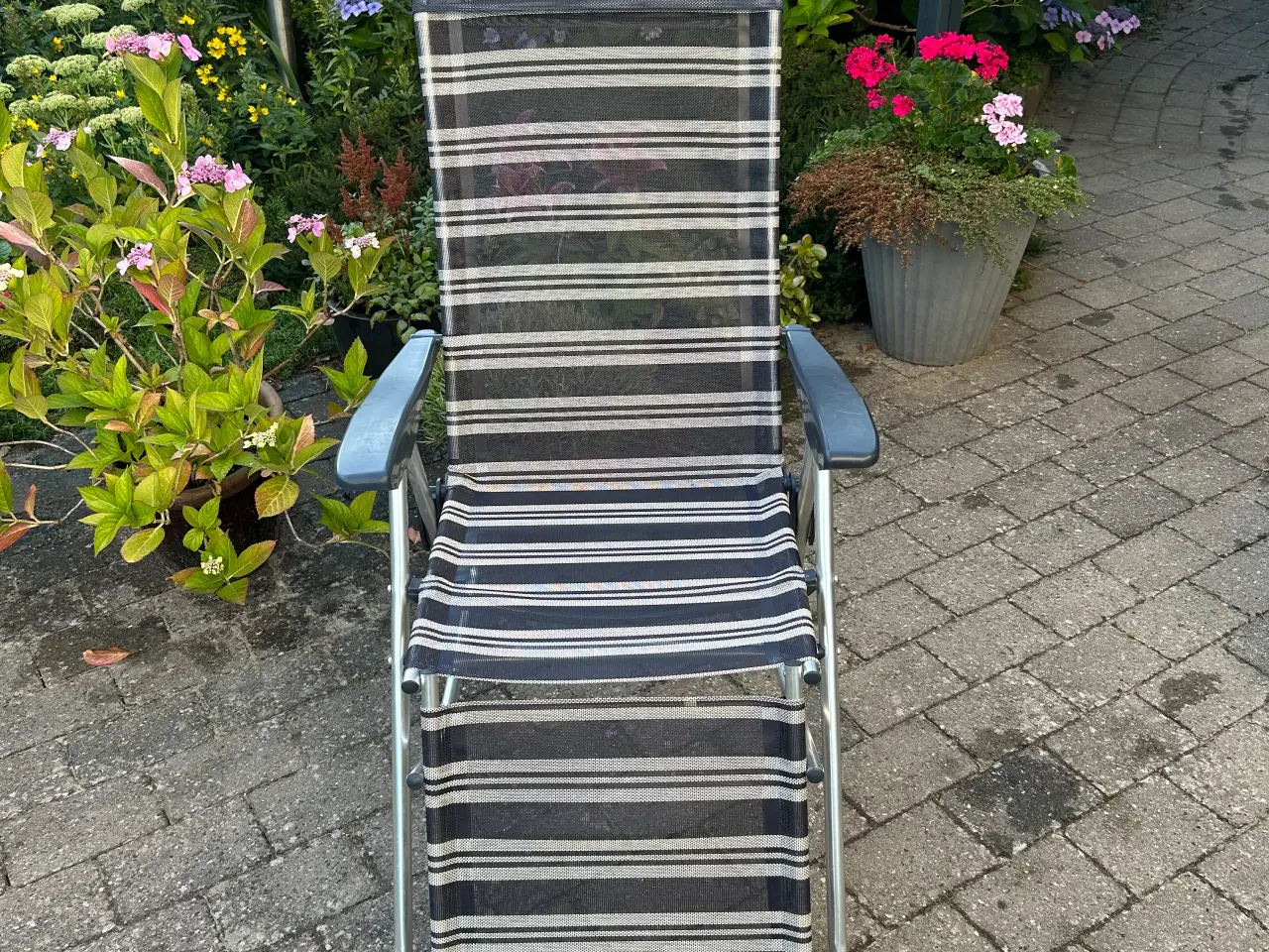 Billede 3 - Blå stribet liggestol