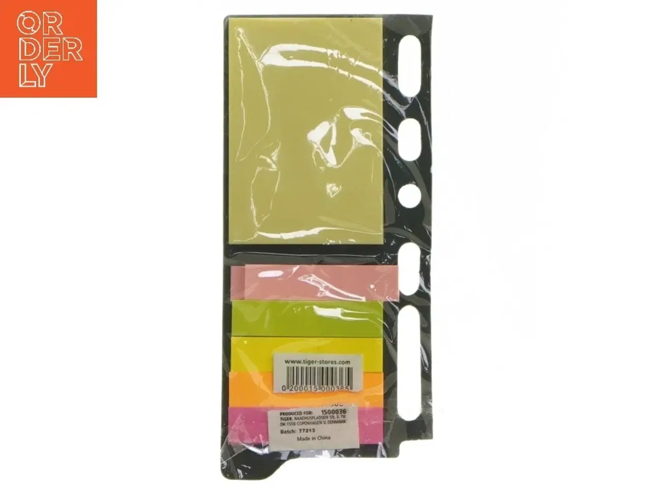 Billede 1 - Noteshæfte med farvede faner fra Tiger (str. 15x7 cm)