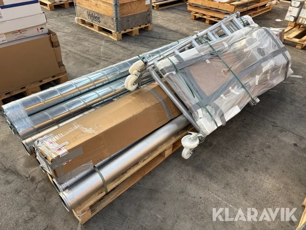 Billede 3 - Blandet lot rullestillads, rør, tagrender, stålbordplade