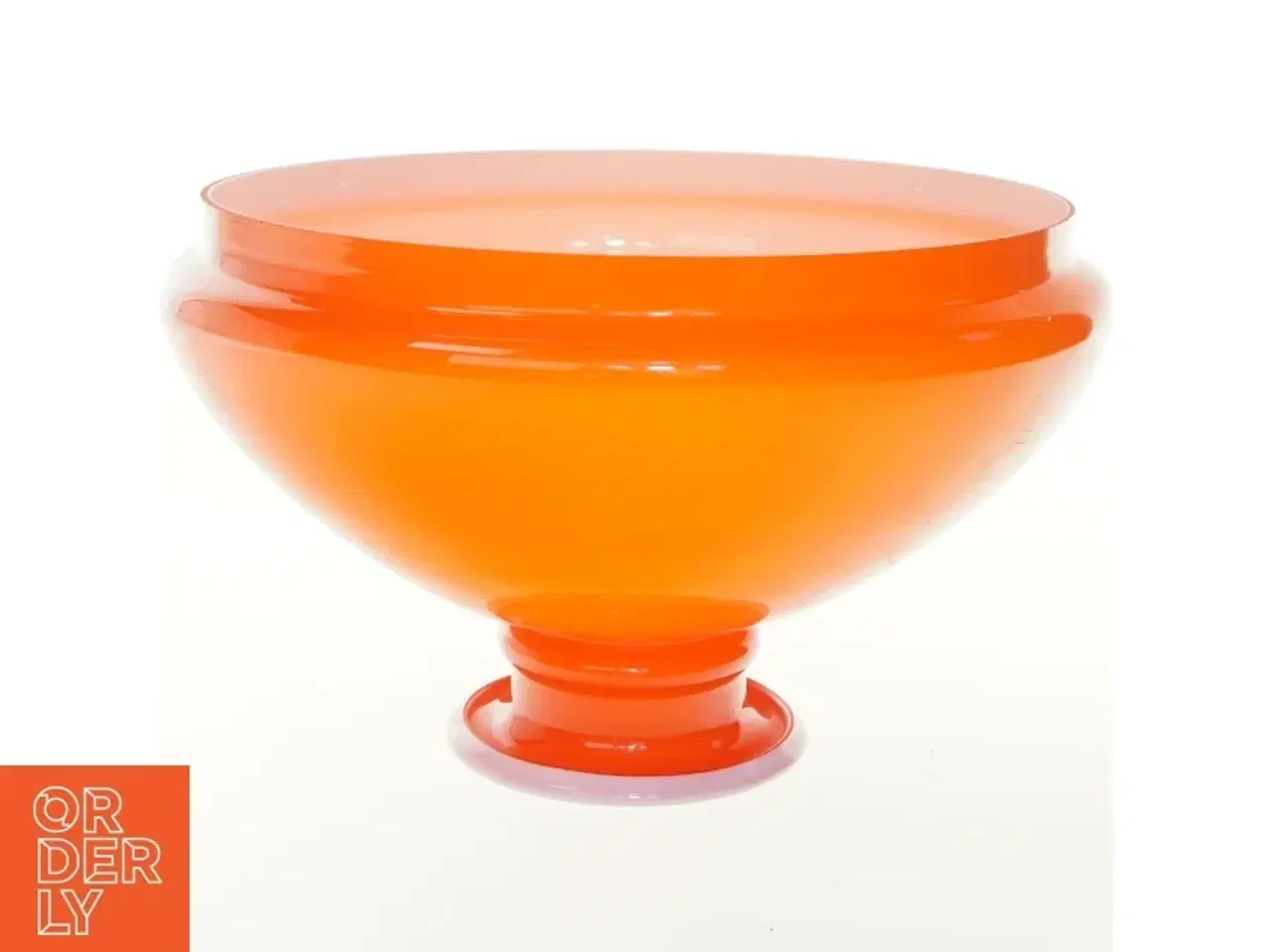 Billede 4 - Orange lampeskærm i glas fra Holmegaard (str. Ø. 30 cm)