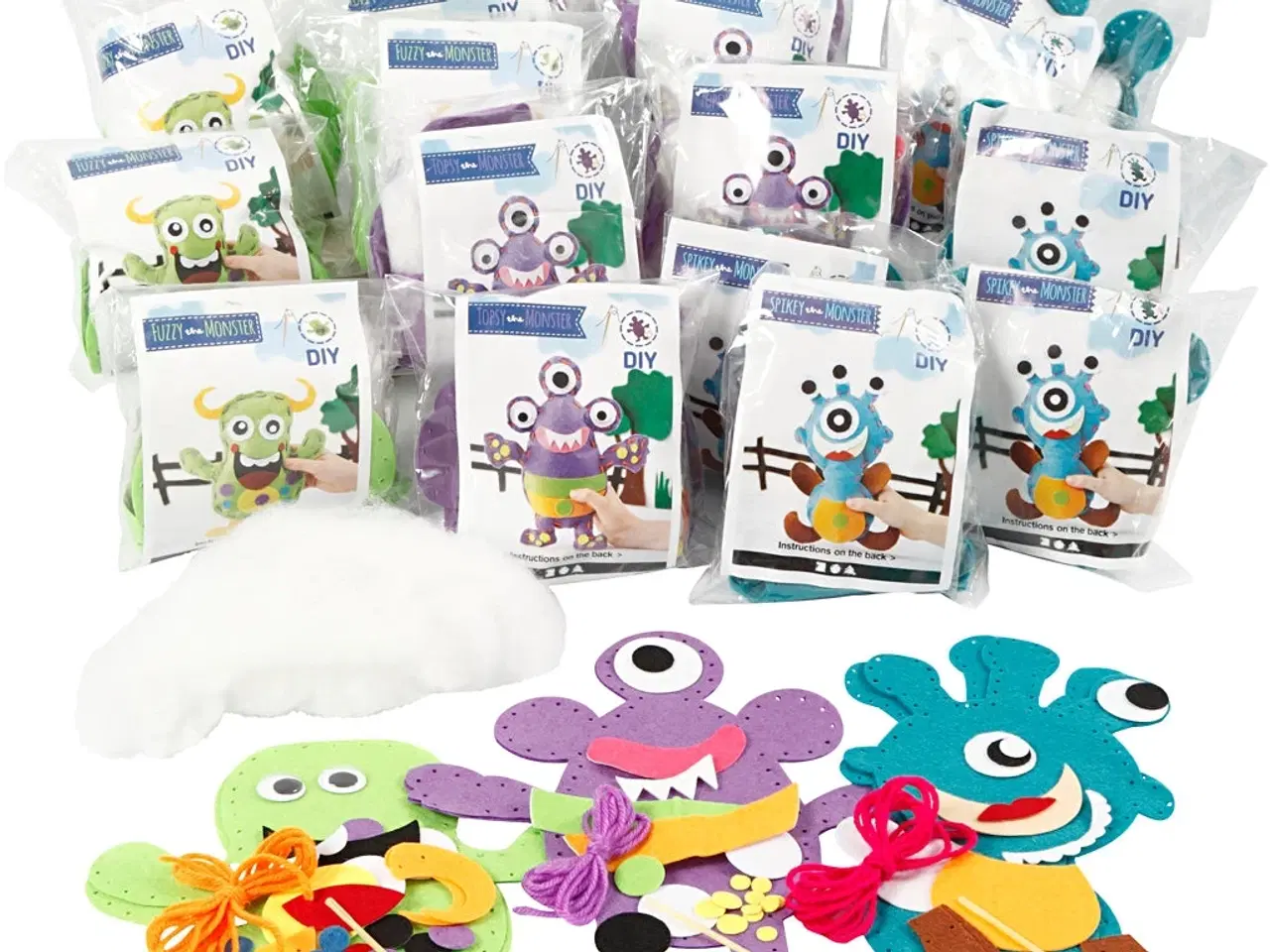 Billede 1 - Funny Friends Filtdyr Sæt - 18 Unikke Designs