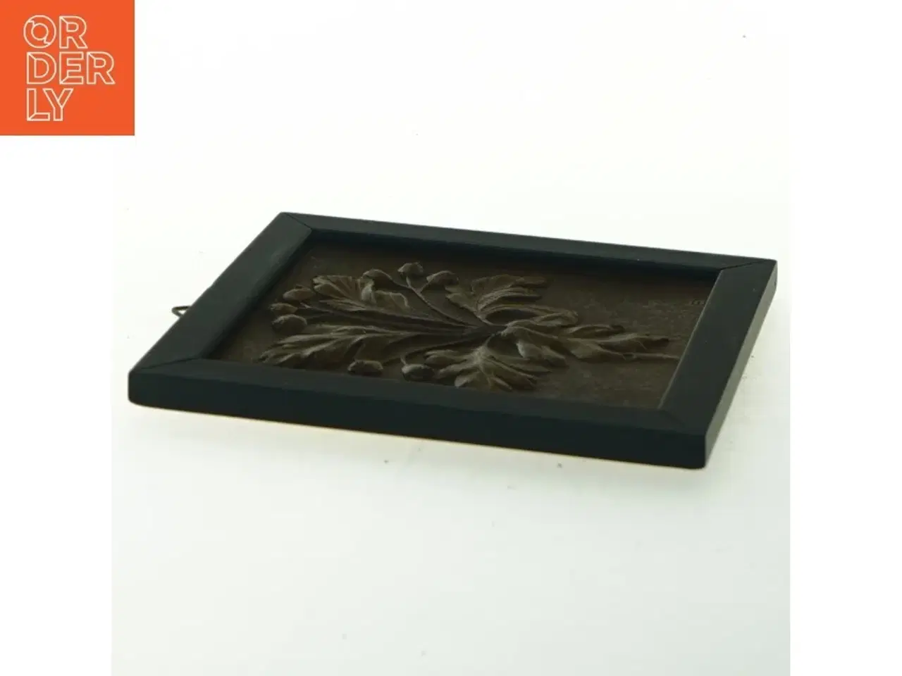 Billede 3 - Kobber Væg Relief med blomstermotiv (str. 13,5x12,5 cm)