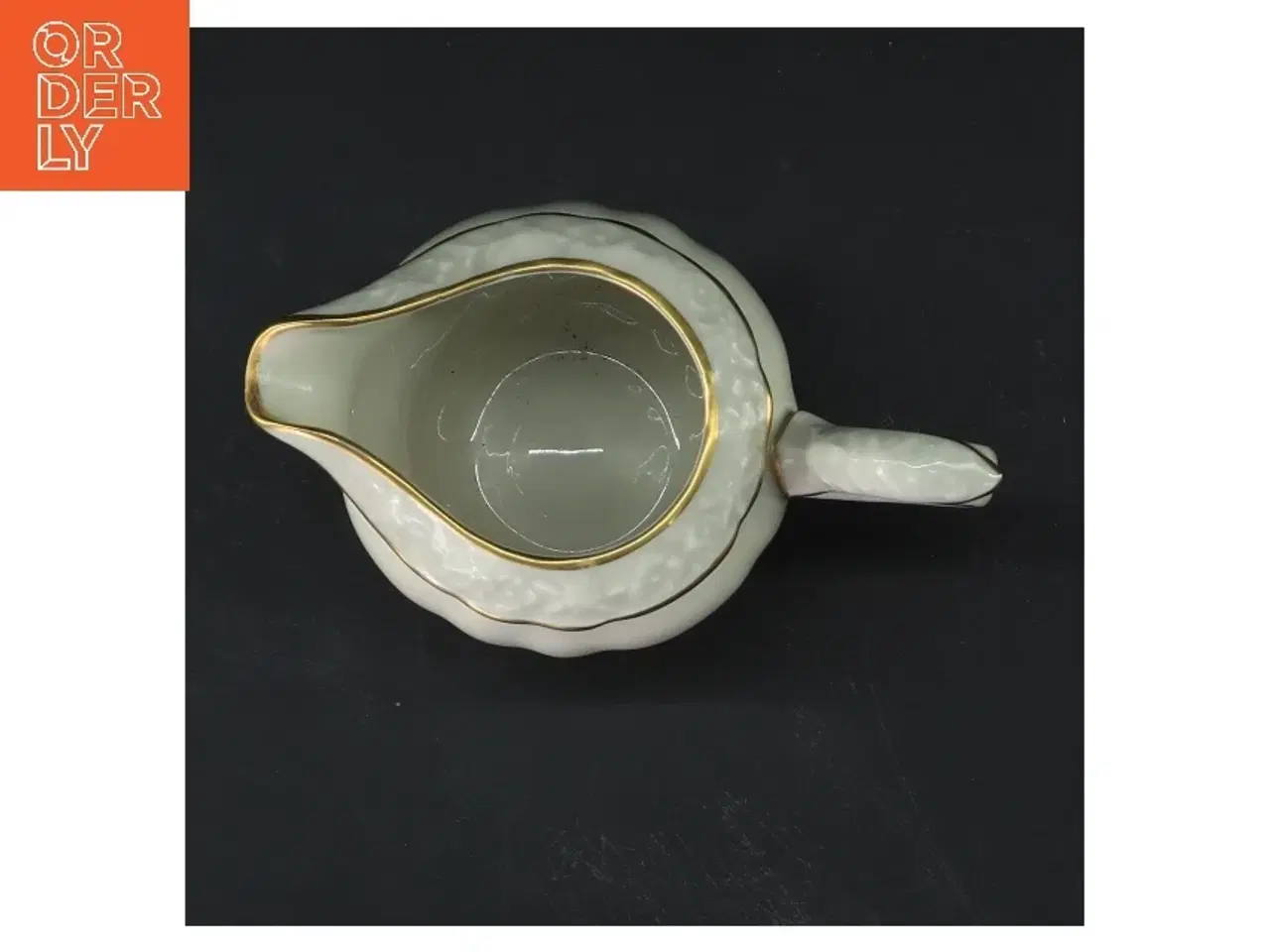 Billede 3 - EDELWEISS porcelænsflødekande med guldkant (str. 10 cm)