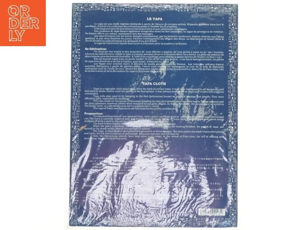 Billede 2 - Tapa klud fra Tahiti dekorativ plakat (str. 32,5x24,5 cm)