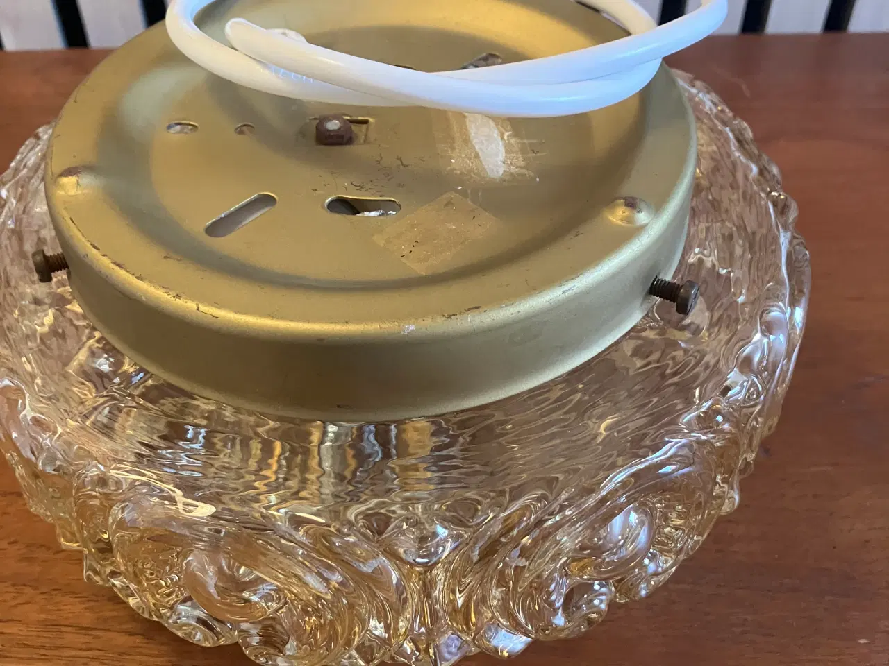 Billede 4 - Gammel plafond i gylden presset glas