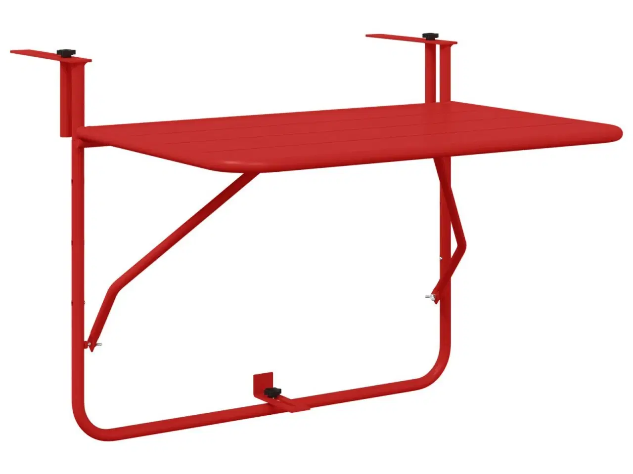 Billede 2 - Hængende Altan Bord Rød 60 x 39 x 65 cm Stål