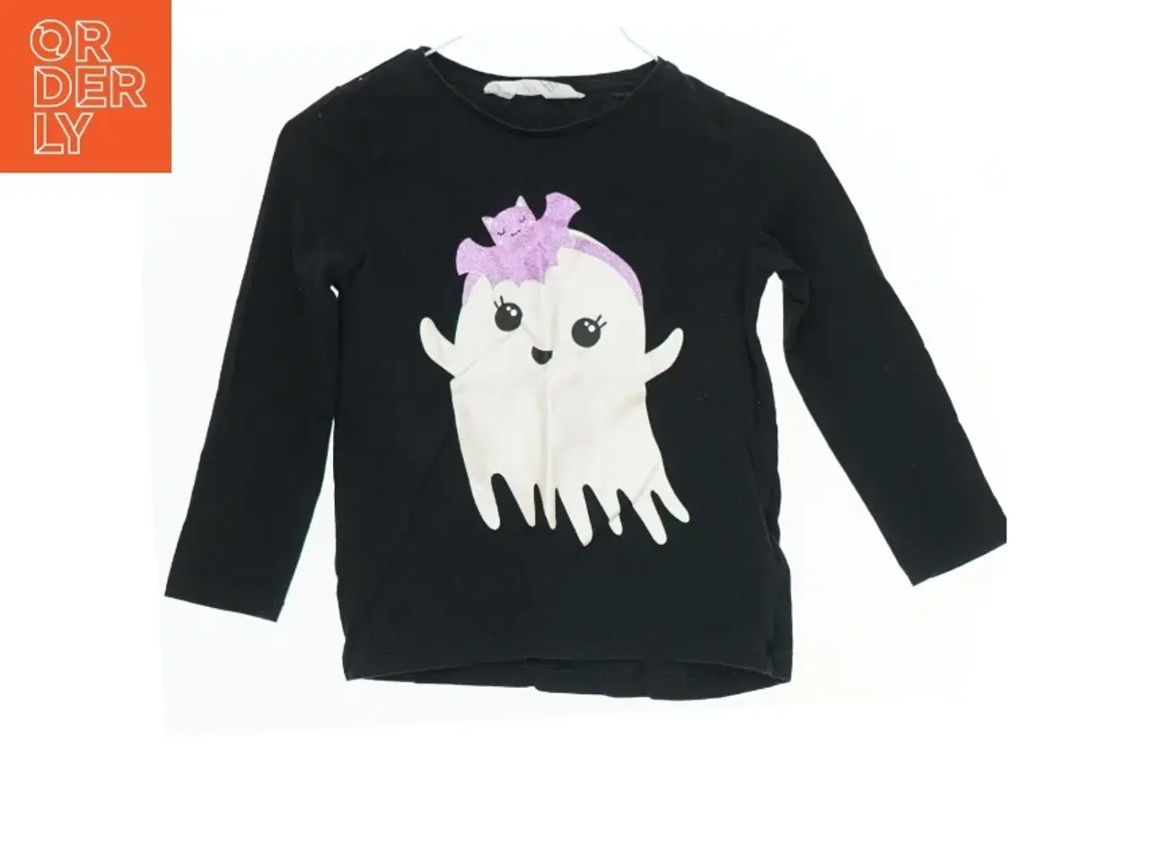 Billede 1 - Halloween. Langærmet bluse med spøgelsesmønster fra H&M (str. 98)