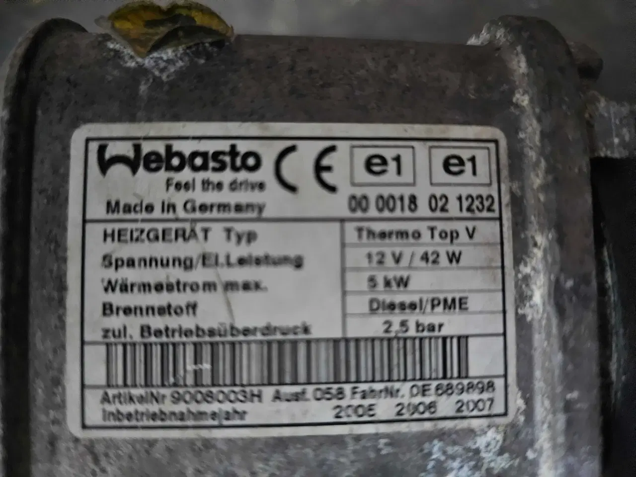 Billede 5 - Webasto oliefyr