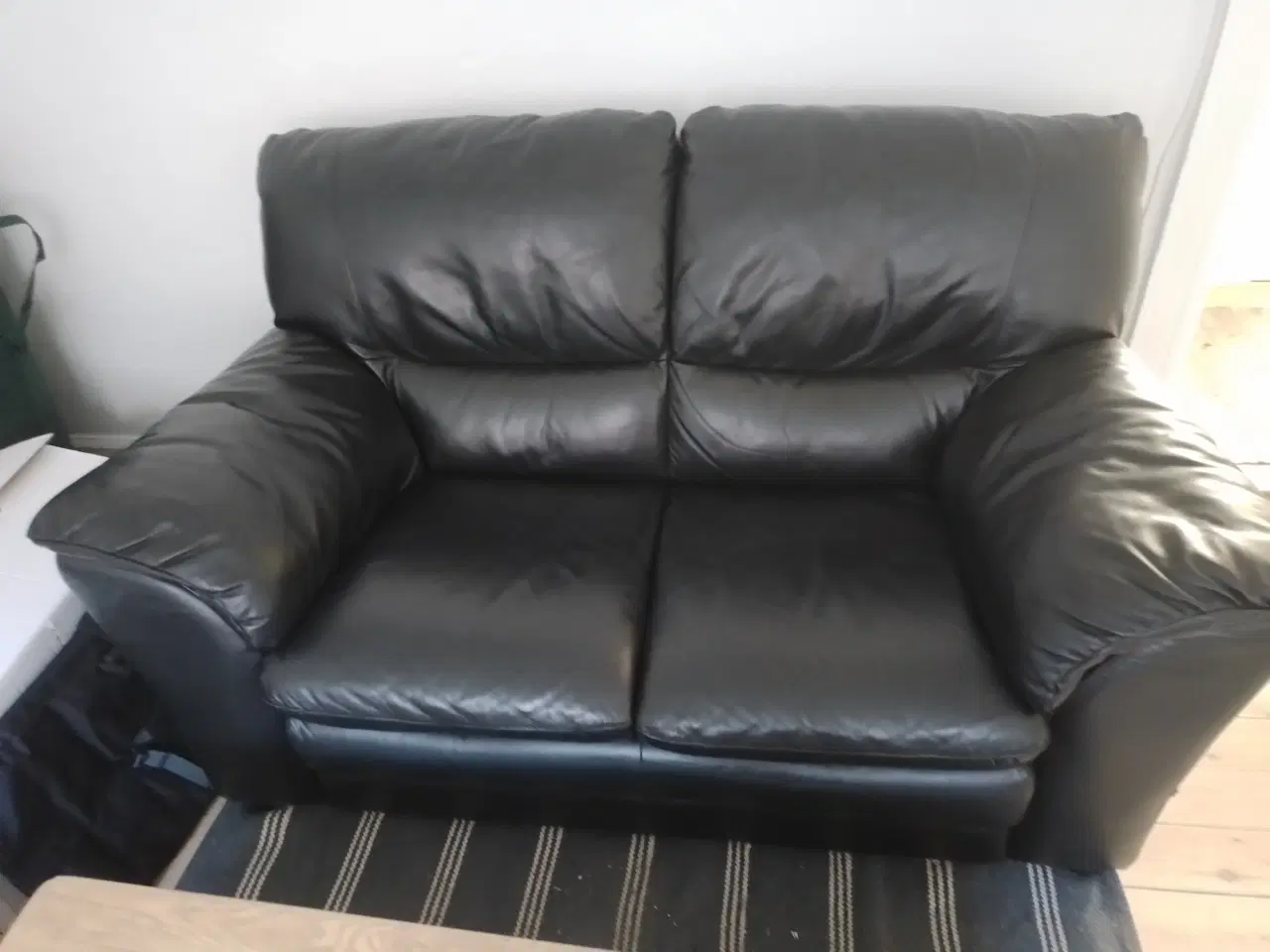Billede 1 - Kraftig kvalitets lædersofa. 