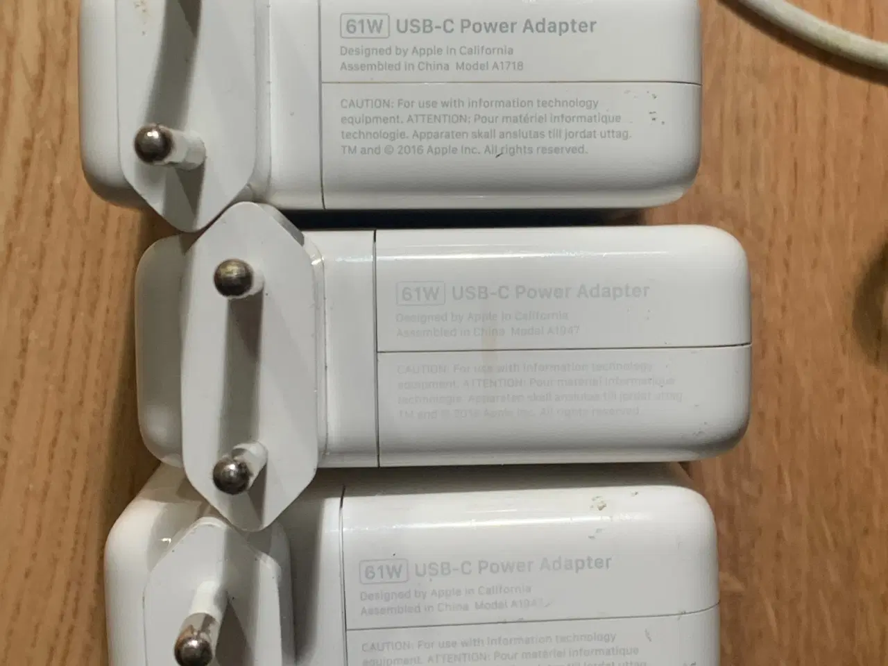 Billede 2 - Apple 61W USB-C Strømforsyningsadapter Hvid