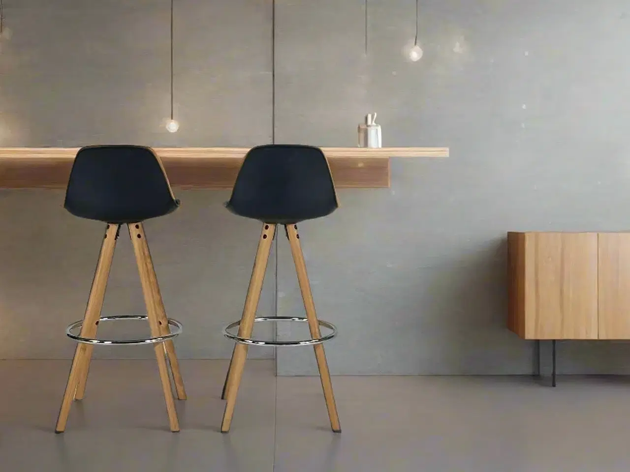 Billede 2 - Kokoon Design ANAU Barstol – Sort SH 74 cm