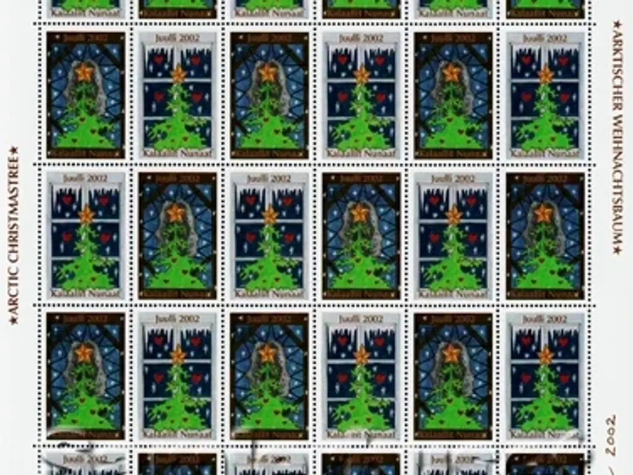 Billede 1 - Grønland Julemærkeark 2002