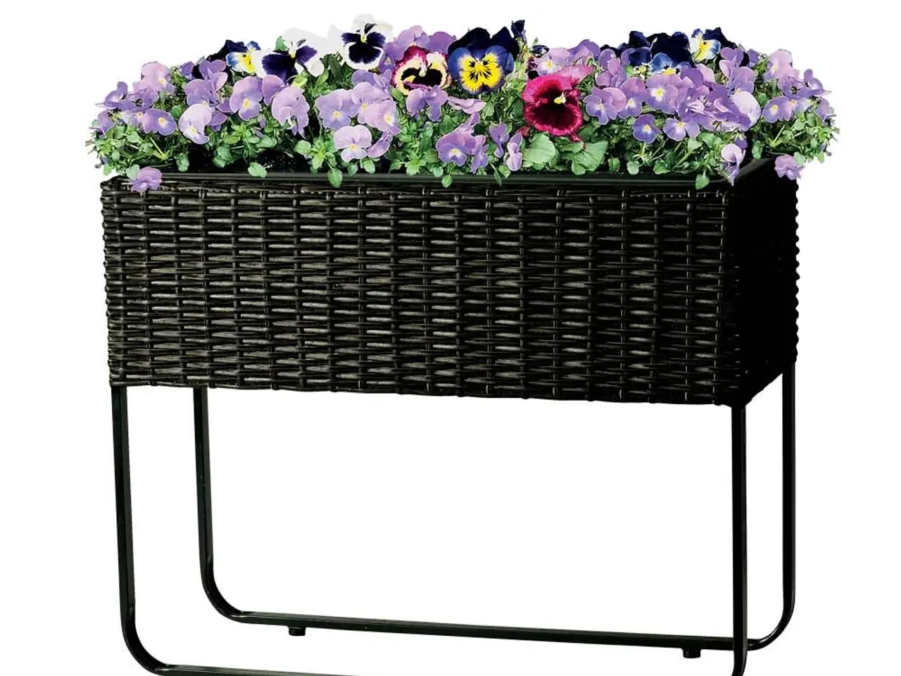 Billede 1 - DACORE Plantekasse m. ben polyrattan flet 60x20x50