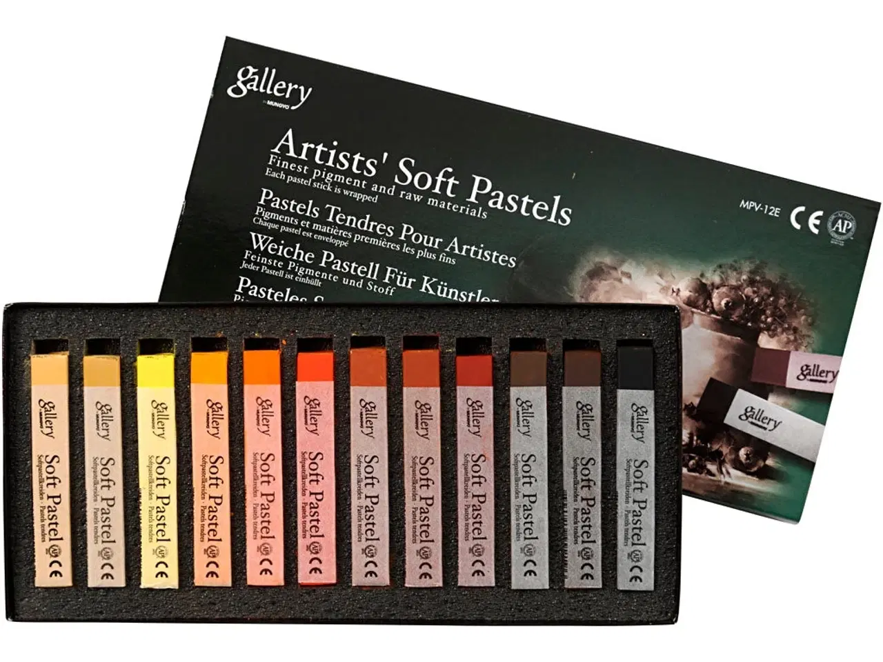 Billede 1 - Gallery Tørpastel, L: 6,5 cm, tykkelse 10 mm, brun harmoni, 12stk./ 1 pk.