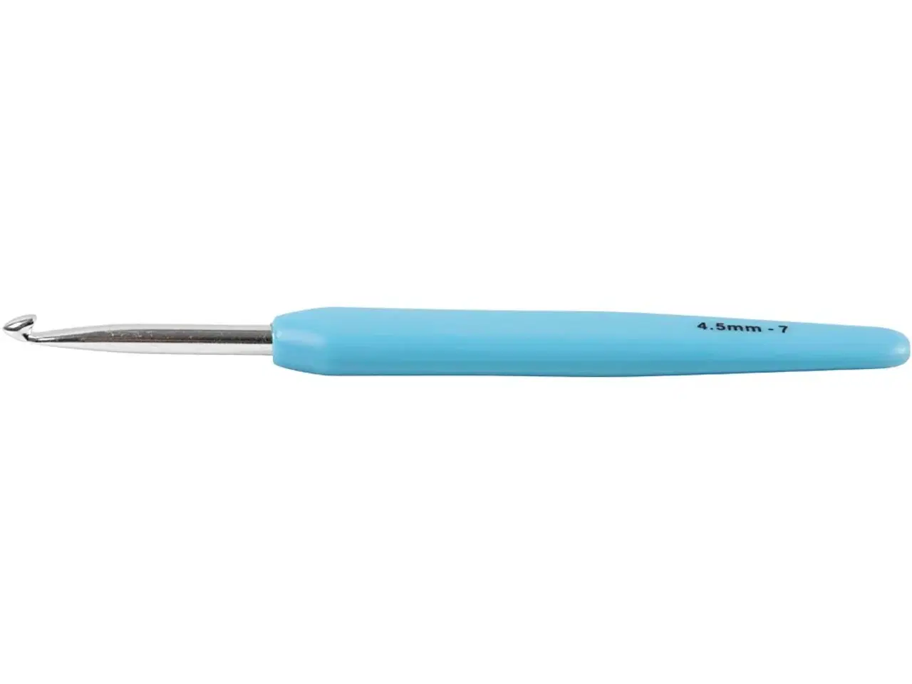 Billede 1 - Hæklenål, 4,5, L: 13,3 cm, str. 4,5 mm, lyseblå, 1 stk.