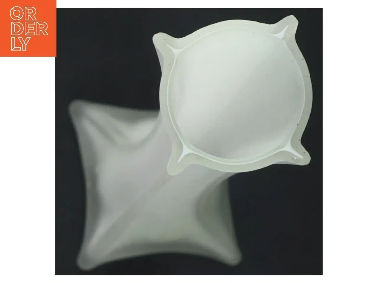 Billede 3 - Høj glasvase fra holmegaard (str. 40x9x9 cm)